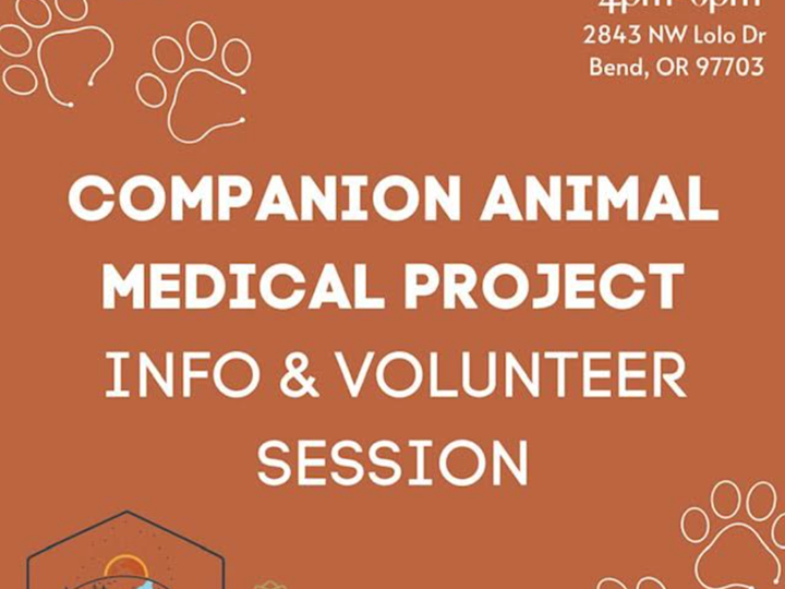 Companion Animal Medical Project Info & Volunteer Session